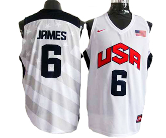 James White Jersey, NBA Team USA #6 Jersey