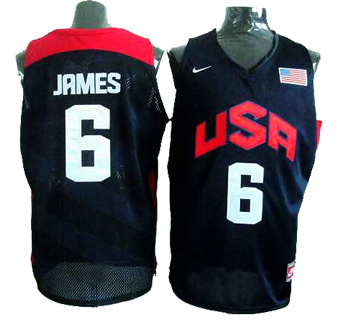 #6 Blue James NBA Team USA Jersey