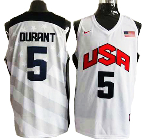 Team USA #5 Durant White NBA Jersey