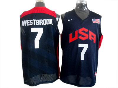 Westbrook blue Jersey, NBA Team USA #7 Jersey