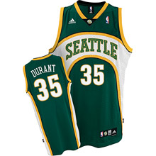 Seattle Supersonics #35 K. Durant Road Green Swingman NBA jersey