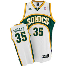 #35 K. Durant Home White Seattle Supersonics Swingman NBA jersey