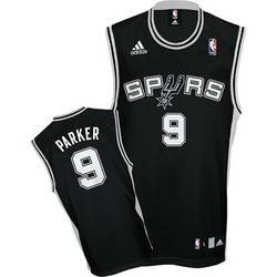 Black Tony Parker Road jersey, San Antonio Spurs #9 NBA jersey