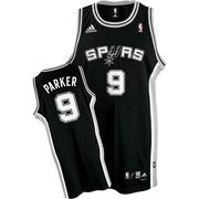 Black Tony Parker Road jersey, San Antonio Spurs #9 Swingman NBA jersey