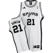 Tim Duncan Home White Spurs Jersey