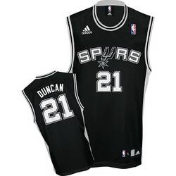 #21 Tim Duncan Road Black San Antonio Spurs NBA jersey