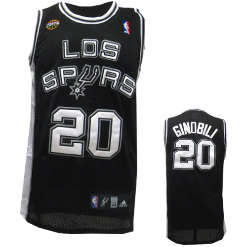 Ginobili Black jersey, San Antonio Spurs #20 NBA jersey