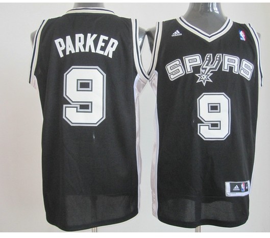 San Antonio Spurs #9 Tony Parker Black Swingman NBA jersey