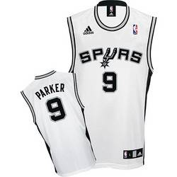 NBA #9 White Tony Parker Home San Antonio Spurs jersey