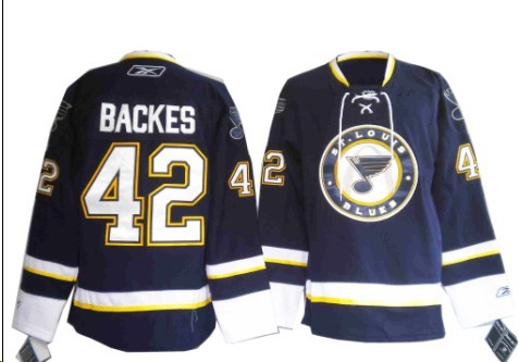 Dark Blue Backes 3rd Edition NHL St. Louis Blues #42 Jersey