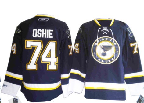 Dark Blue Oshie 3rd Edition NHL St. Louis Blues #74 Jersey
