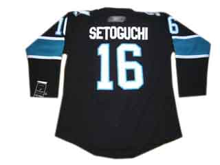 #16 Black Setoguchi NHL San Jose Sharks Jersey