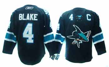 Black Blake Sharks #4 Jersey