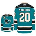 Nabokov Jersey Green #20 NHL San Jose Sharks Jersey