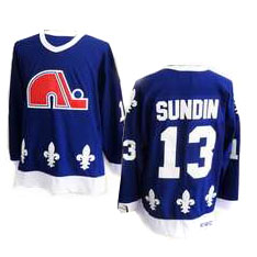 Sundin Jersey Blue #13 NHL Quebec Nordiques Jersey