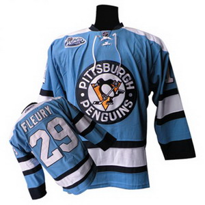 Marc-Andre Fleury Jersey: #29 NHL Pittsburgh Penguins Jersey In Blue