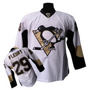 Penguins #29 Marc-Andre Fleury White NHL Jersey