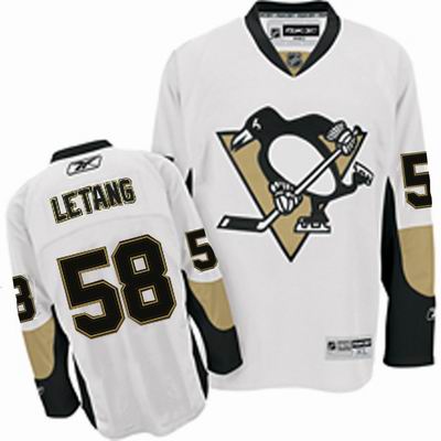 NHL Pittsburgh Penguins #58 Letang Jersey in White