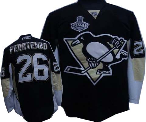 Black Fedotenko Penguins #26 Jersey