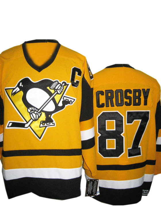 Sidney Crosby Yellow Jersey, NHL Pittsburgh Penguins #87 Jersey