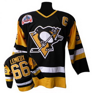 NHL Pittsburgh Penguins #66 Mario Lemieux CCM 1992 Jersey in Black