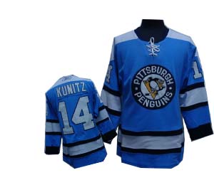 NHL Pittsburgh Penguins #14 Kunitz Blue Jersey