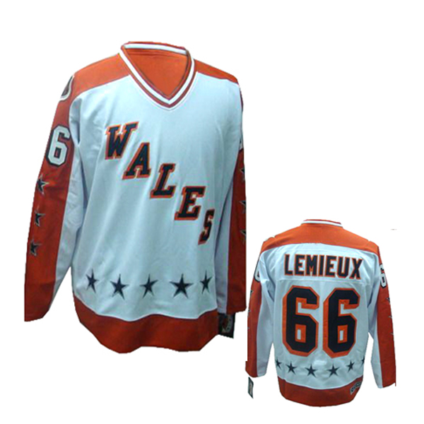 Penguins #66 Lemieux white NHL Jersey