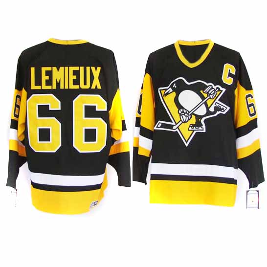 Marrio Lemieux Black Penguins Jersey