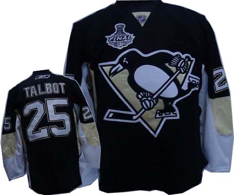 Black Talbot Jersey, NHL Pittsburgh Penguins #25 Jersey