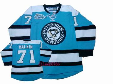 Penguins #71 E.Malkin Blue NHL Jersey