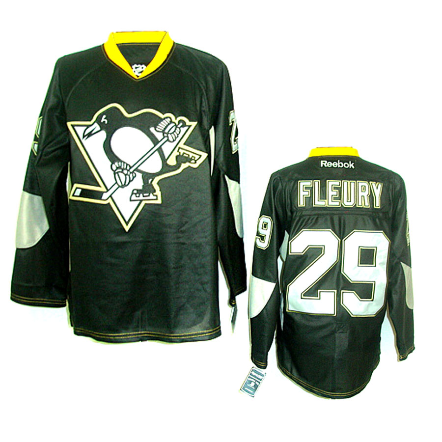 Black FLEURY Ice NHL Pittsburgh Penguins #29 Jersey