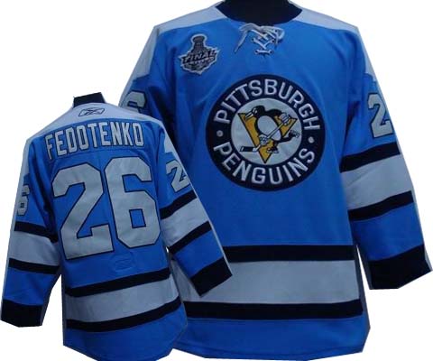 Fedotenko Jersey Blue #26 NHL Pittsburgh Penguins Jersey