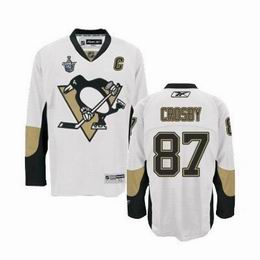 White Crosby Jersey, NHL Pittsburgh Penguins #87 Stanley Cup Jersey