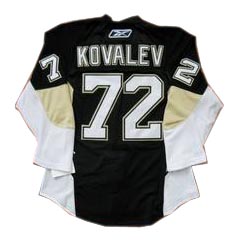 Penguins #72 Kovalev black NHL Jersey