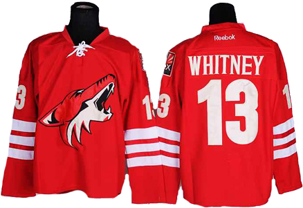 Whitney Jersey Red #13 NHL Phoenix Coyotes Jersey