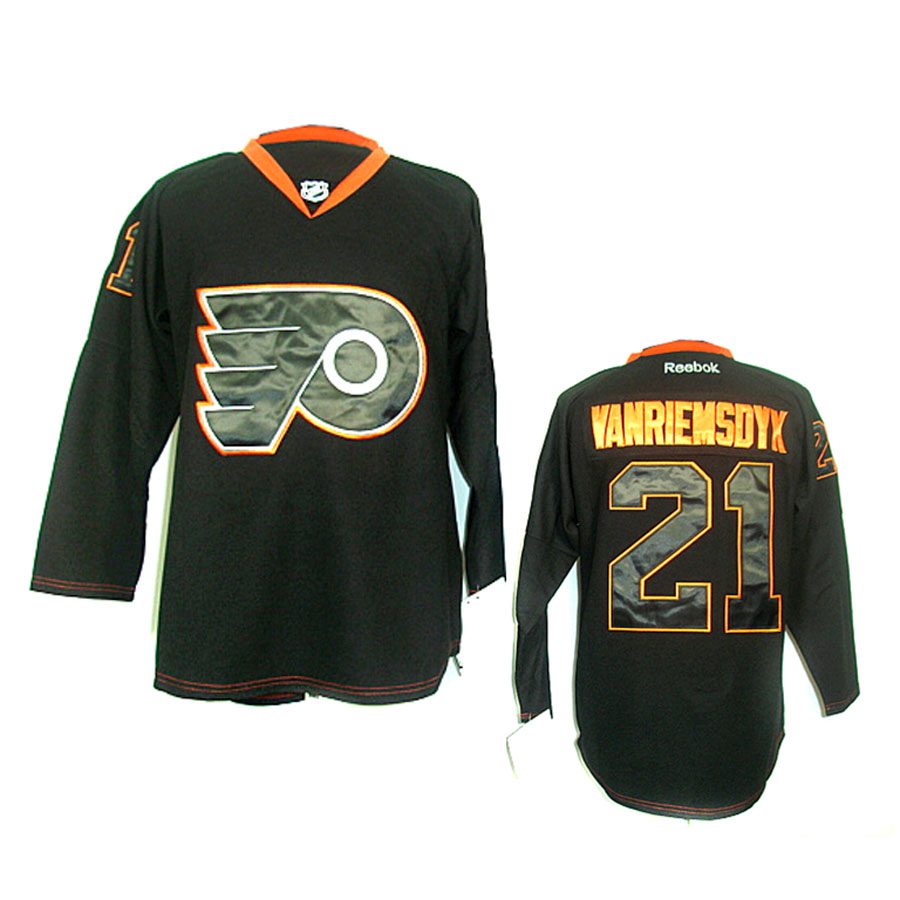 Van Riemsdyk Black jersey, Philadelphia Flyers #21 NHL Ice jersey