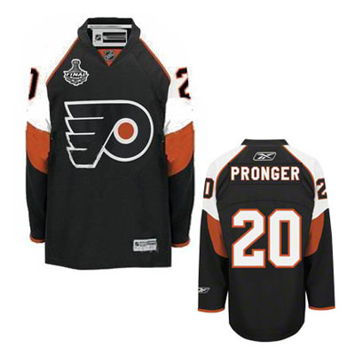 Pronger black jersey, Philadelphia Flyers #20 NHL Stanley Cup Finals jersey