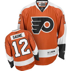 #12 Simon Gagne Orange Philadelphia Flyers NHL Third Premier jersey