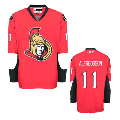 NHL #11 red Daniel Alfredsson Ottawa Senators jersey
