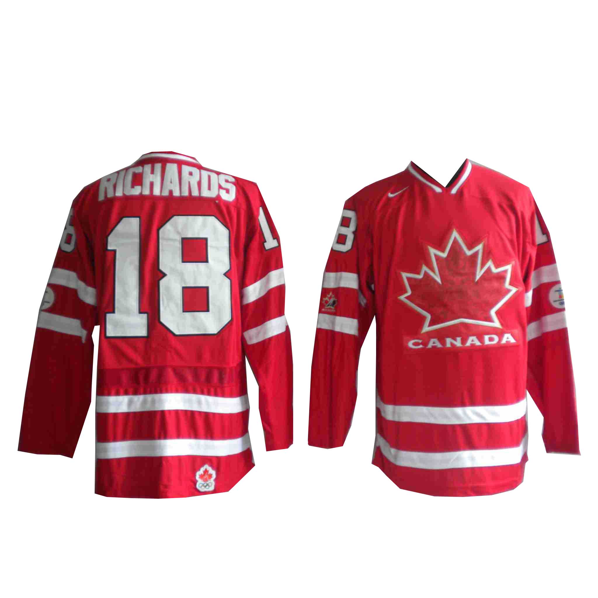 red Richards 2010 Olympic NHL Team Canada #18 Jersey