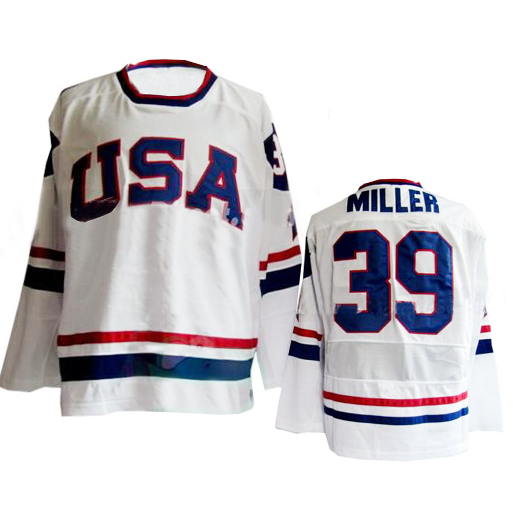 Miller white jersey, Team USA #39 NHL jersey