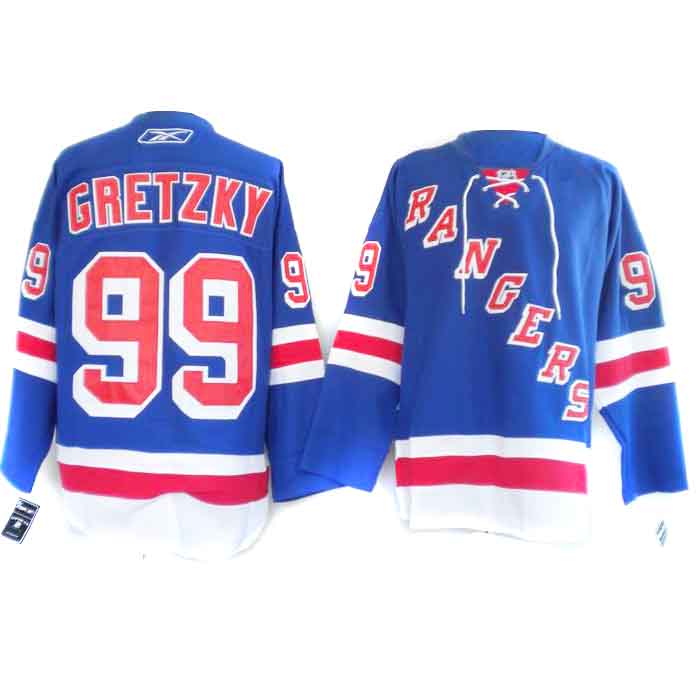 #99 Gretzky blue New York Rangers NHL jersey