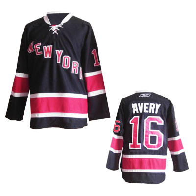 black Sean Avery jersey, New York Rangers #16 NHL jersey