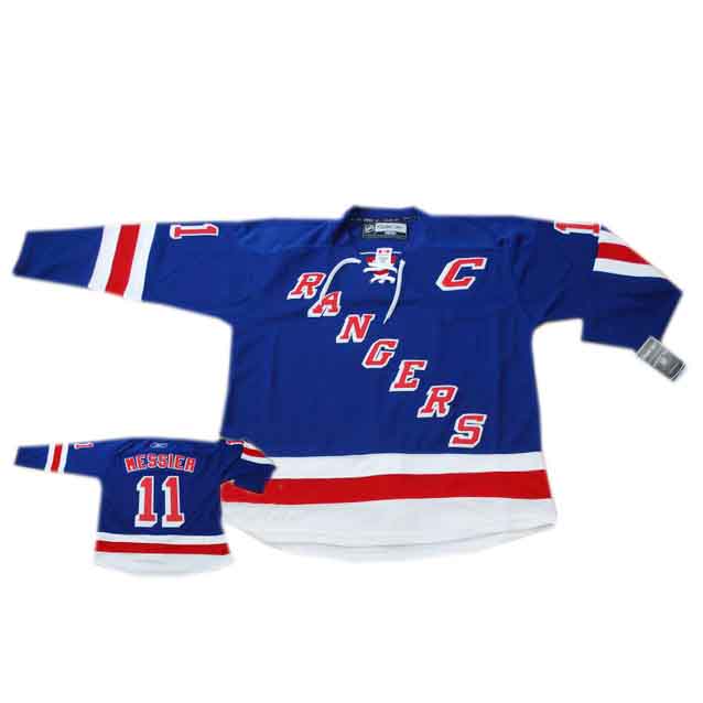 NHL Premier #11 blue Messier New York Rangers jersey