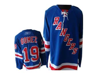 blue Scott Gomez Road Premier NHL New York Rangers #19 Jersey