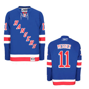 New York Rangers #11 Mark Messier Home blue NHL jersey