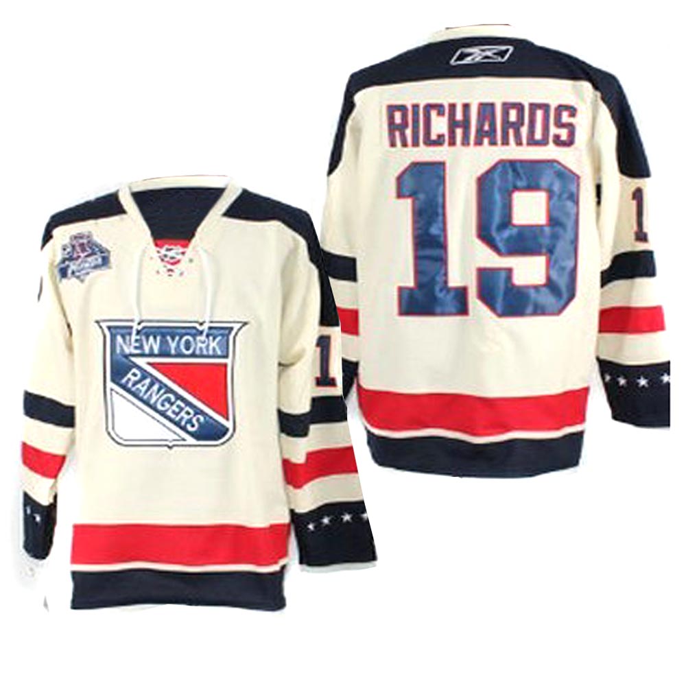 Cream Richards jersey, New York Rangers #19 NHL 2012 Winter Classic jersey