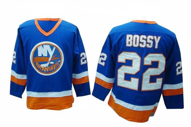 Mike Bossy Jersey Blue #22 NHL New York Islanders Jersey