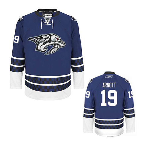 Blue  Jason Arnott Predators #19 Third Stitched NHL  Jersey