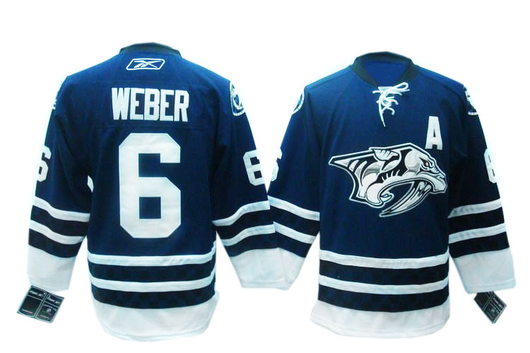 Nashville Predators #6 Shea Weber Premier 3rd NHL  jersey in Blue 